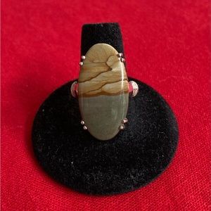 Picture Jasper Sterling Silver ring